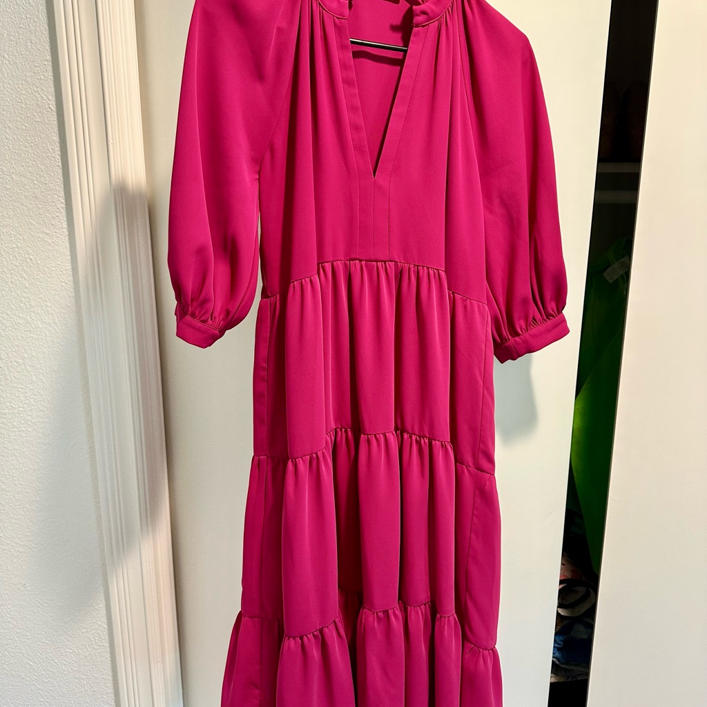 Amanda Uprichard Fuchsia Ruffled Dress